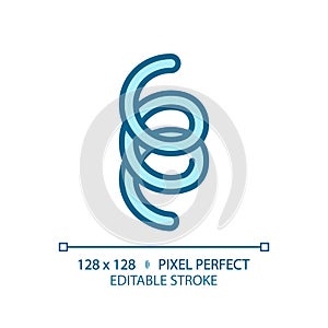 2D customizable thin line blue spirochete icon