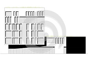 2D drawing - building facade