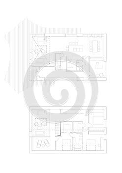 2d drawing: single family house