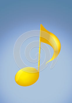 2d golden Music Note