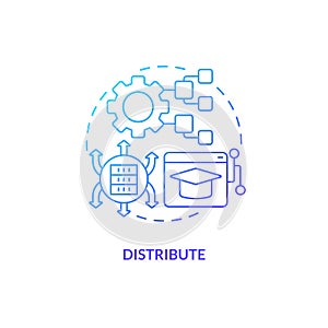 2D gradient distribute linear icon concept