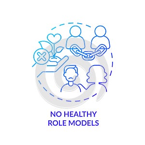 2D gradient icon no healthy role models concept