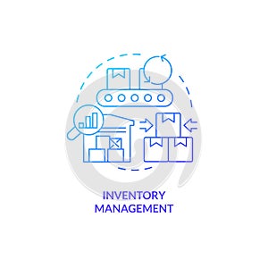 2D gradient inventory management line icon concept