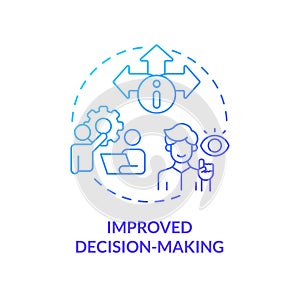 2D improved decision-making concept linear icon