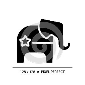 2D pixel perfect Republican Party glyph style icon
