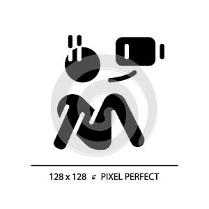 2D pixel perfect simple glyph style apathy icon