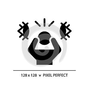 2D pixel perfect simple glyph style paranoia icon