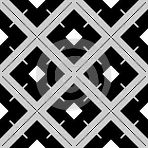 2D seamless wallpaper of black, gray and white lozenge shaped patterns