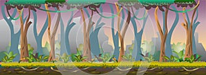 2D Side Scrolling Forest Game Background and Wallpapers