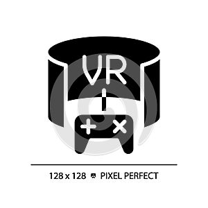 2D silhouette glyph style virtual reality icon