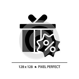 2D simple glyph style gift hamper icon