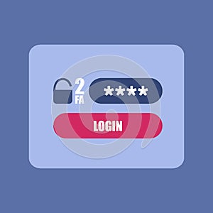 2FA authentication. One-time password to log in