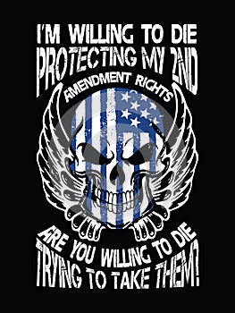 2nd amendment t-shirt design