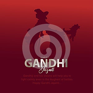 2nd October Happy gandhi jayanti. indian Freedom Fighter Mahatma Gandhi he is known as Bapu. abstract vector illustration design