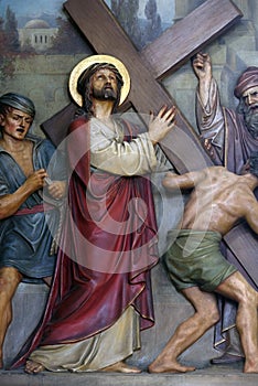 2nd Stations of the Cross, Jesus is given his cross