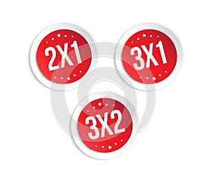 2x1, 3x1 & 3x2 Shopping Sticker Set