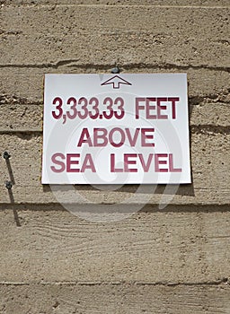 3,333.33 feet above sea level