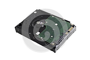 3.5-inch swivel plate internal hard disk drive for desktop computer on white background