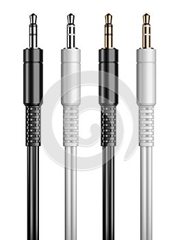 3.5 mm audio mini jack plug set