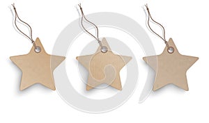 3 Cardboard Hanging Star Price Stickers Set