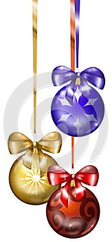 3 Christmas balls
