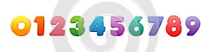 3 D colourful collection of numbers