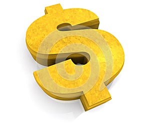 3-D Dollar sign