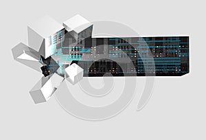 3-D technology banner