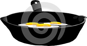 3 fried eggs illustration photo