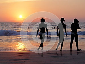 3 girls at the beach