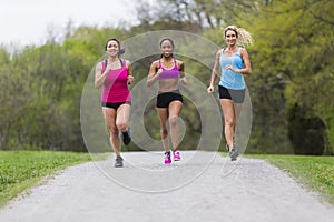 3 Girls Jogging