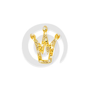 3 point crown glitter icon