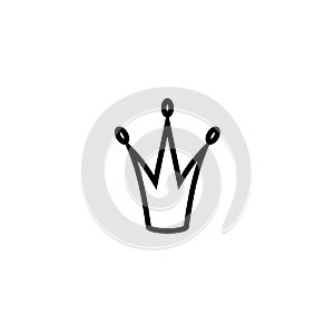 3 point crown outline icon