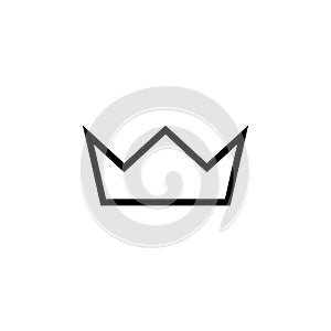 3 point crown simple outline icon