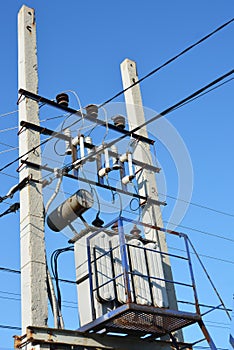 3 Pole-mounted distribution transformer. A transformer is a static electrical device that transfers electrical energy between two