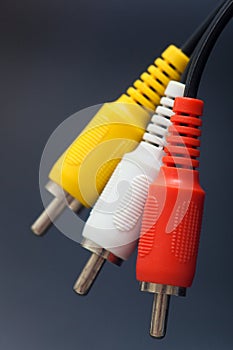 3 RCA plastic cable