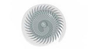 3 rendering of a turbine isolated on a white background