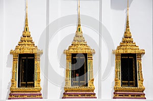3 Royal patheism windows in Roayl Palace, Thailand