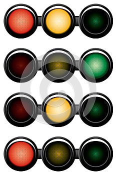 3-sections traffic-light.