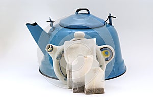3 teabag sizes by teapot shape holder & teakettle photo