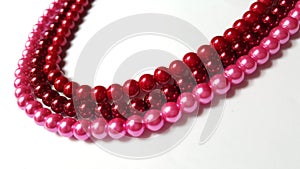 3 Tiers Maroon, Red and Pink Necklace