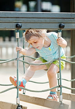 3 years baby girl at playground