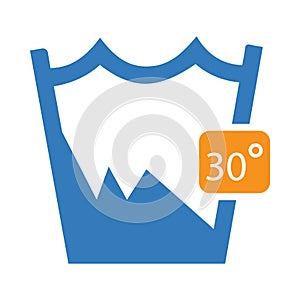 30, 30 degree, water, liquid, warm, pot, glass, 30 degrees washing laundry symbol icon