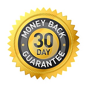 30 day money back guarantee label