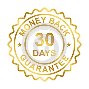 30 days money back guarantee icon vector for graphic design, logo, website, social media, mobile app, UI illustration