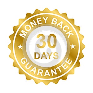 30 days money back guarantee icon vector for graphic design, logo, website, social media, mobile app, UI illustration