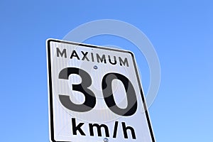 30 km/h- travel and transportation road trips and signs