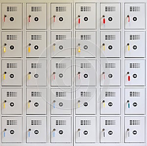 30 lockers with keys