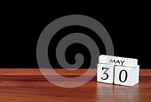 30 May calendar month. 30 days of the month.
