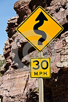 30 mph Curves Sign